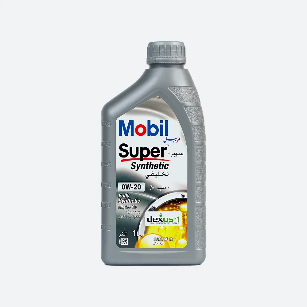 Mobil Super Synthetic 0W-20 fully synthetic engine oil, 1 litre bottle